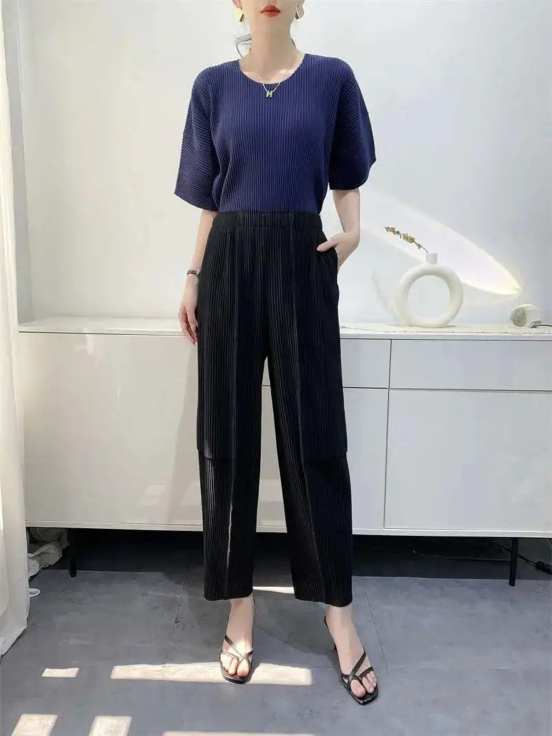 Casual Japanese Plissé Trousers