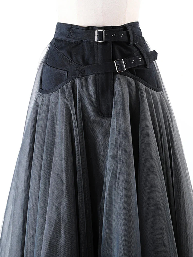 Mid-Length Mesh Tulle Skirt