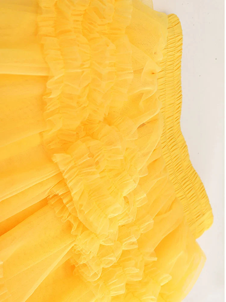 Romantic Ruffles Pull-on Midi Skirt