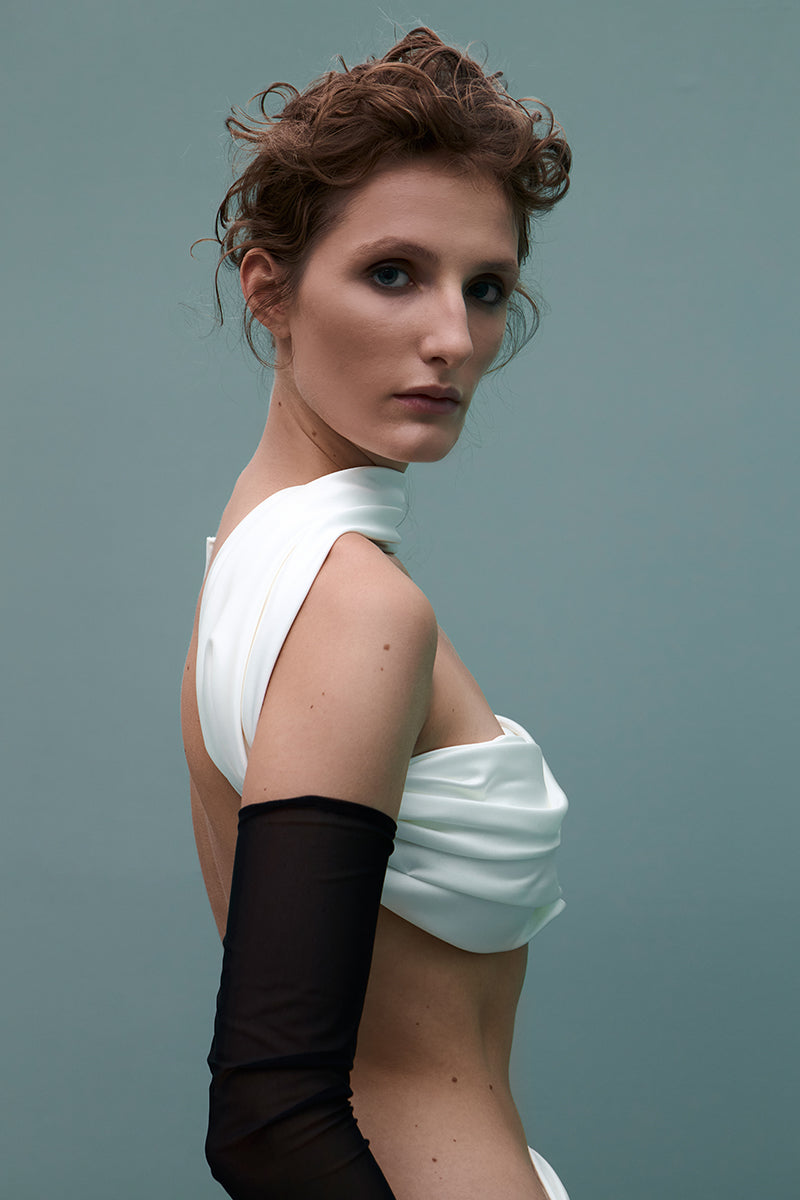 VENUS TOP AND SKIRT IN OFF WHITE
