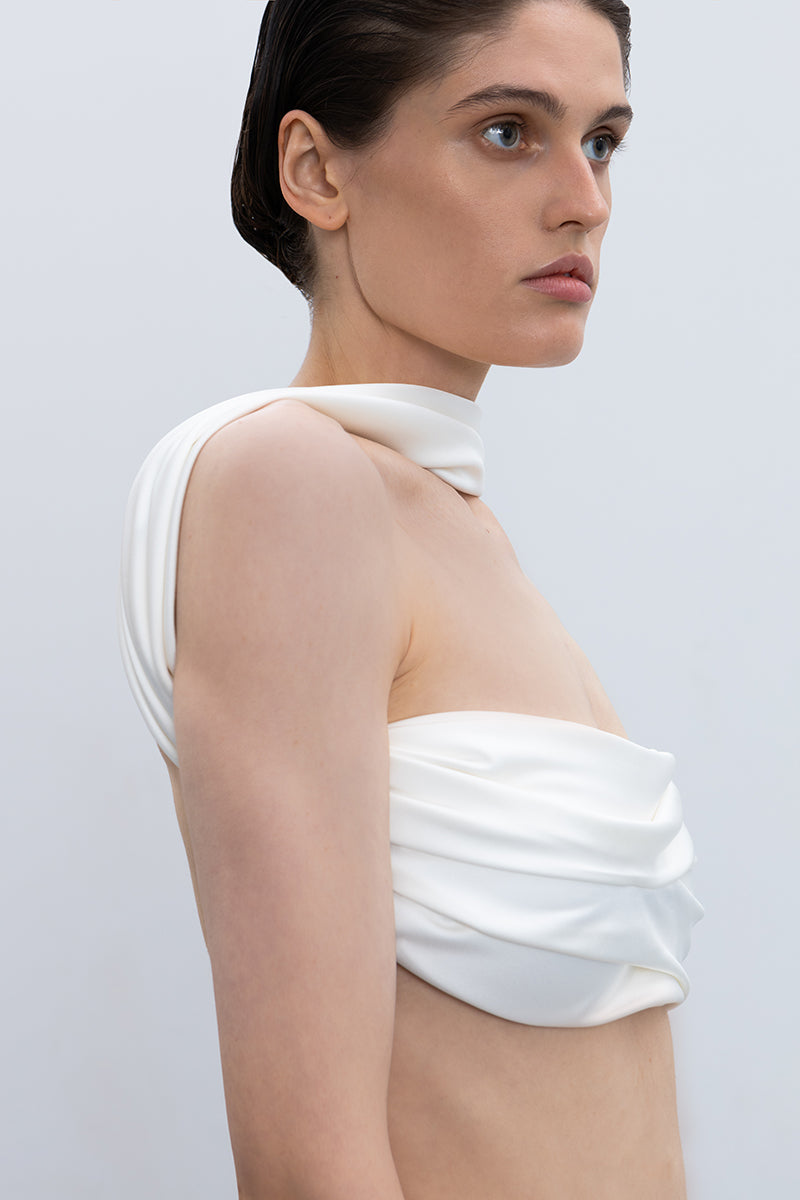 VENUS TOP AND SKIRT IN OFF WHITE