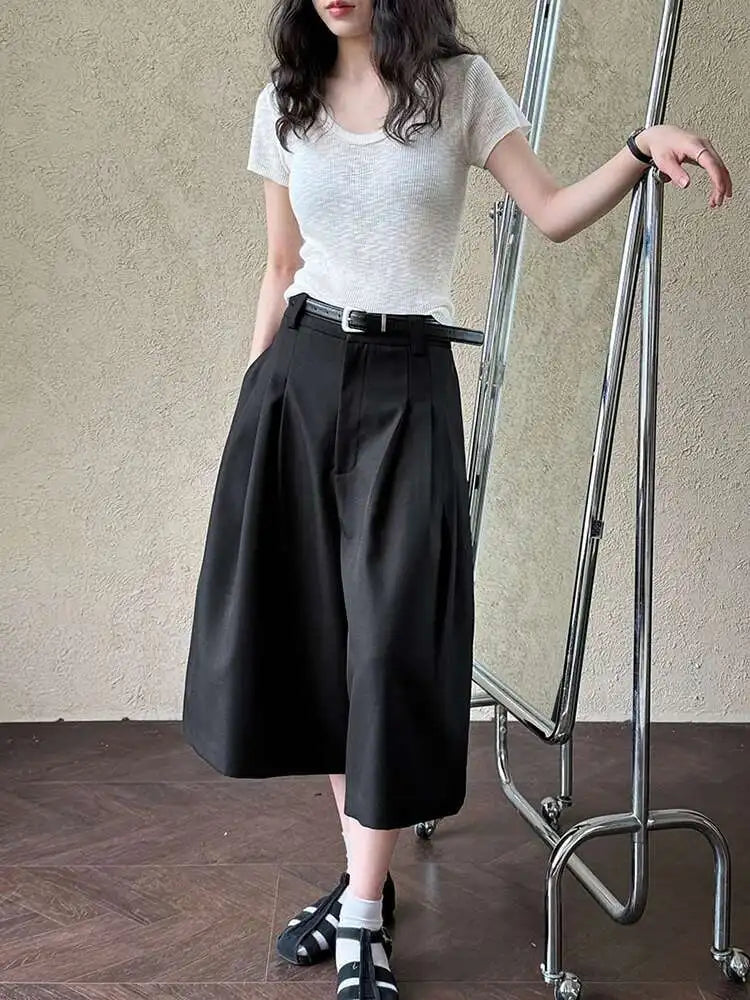 Women's Japanese Wide-Leg Culottes