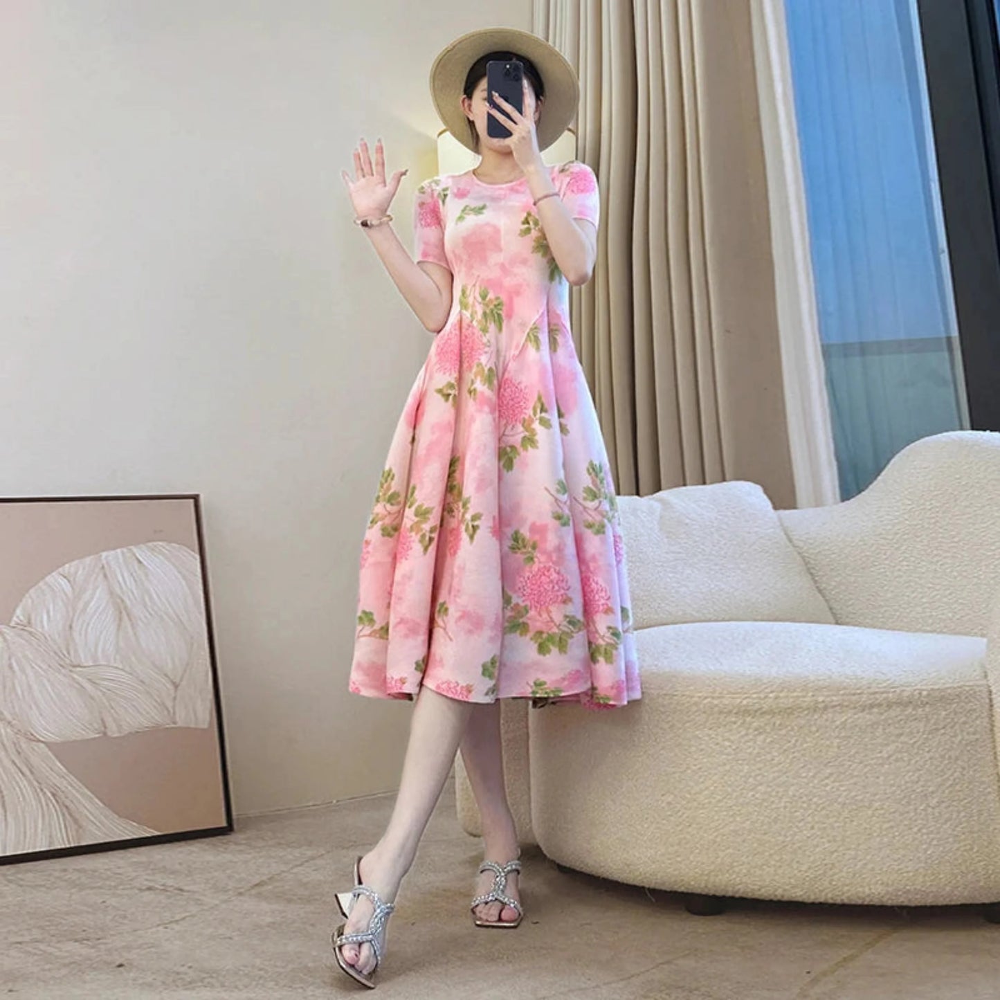 Truly Plissé Floral Summer Dress