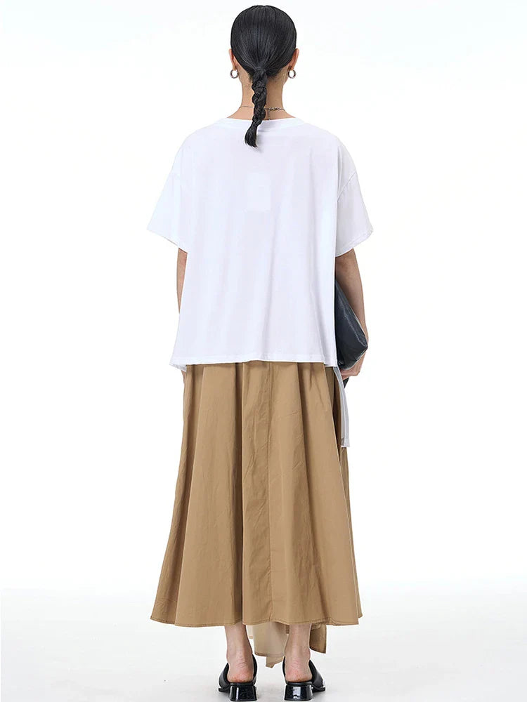 Luxe Asymmetrical Pull-on Skirt