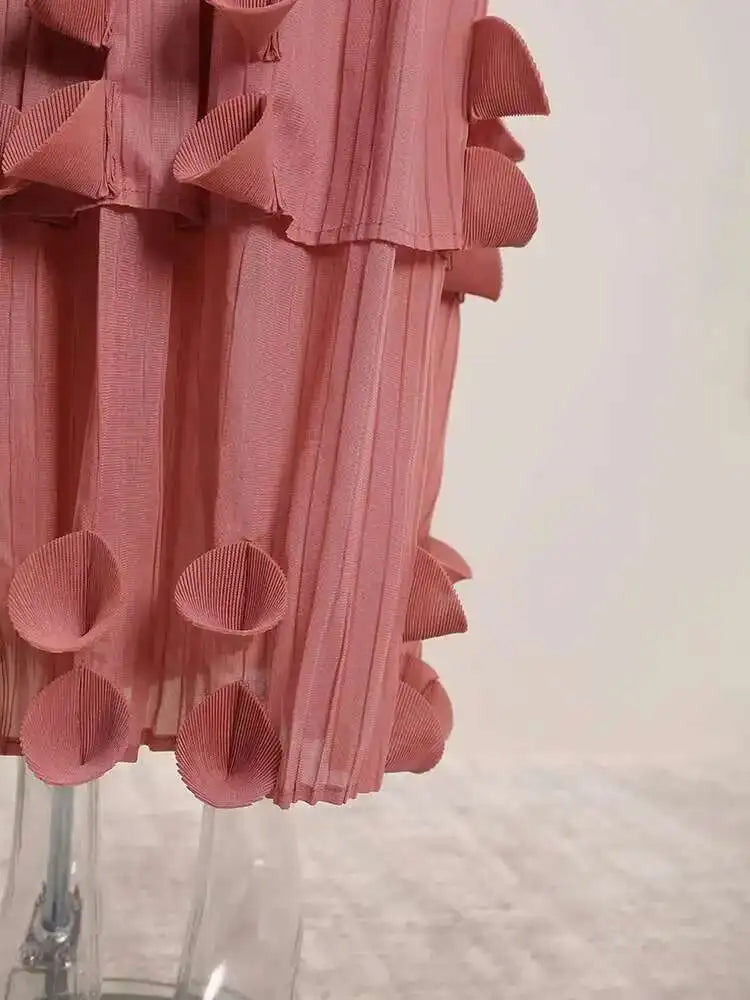 Luxury Pleats Tiered Dress