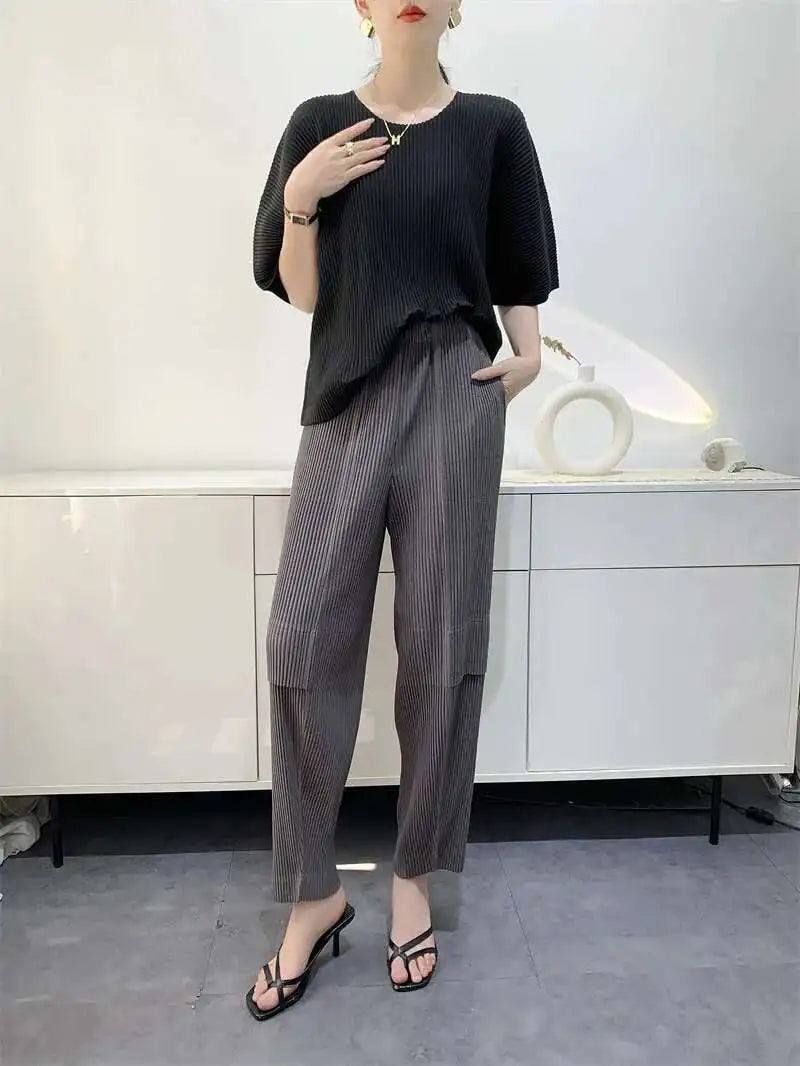 Casual Japanese Plissé Trousers