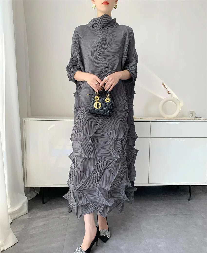 Japanese Diamond Pleated Dress