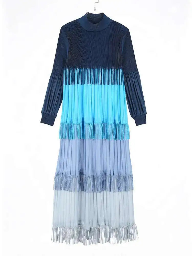 Luxury Pleated Fringe Dress