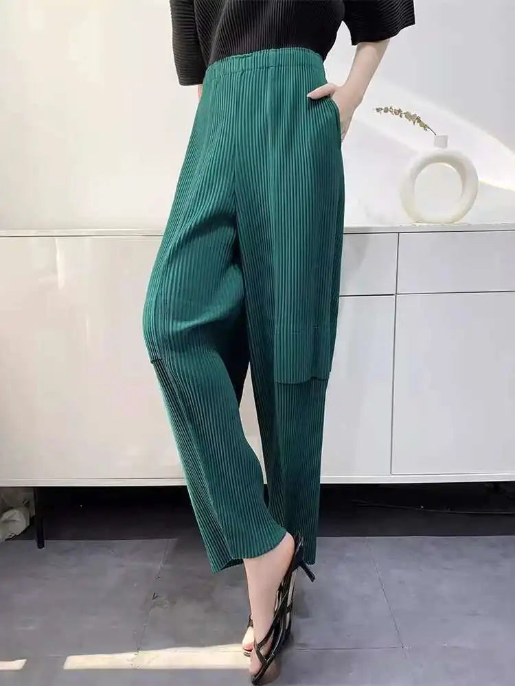 Casual Japanese Plissé Trousers