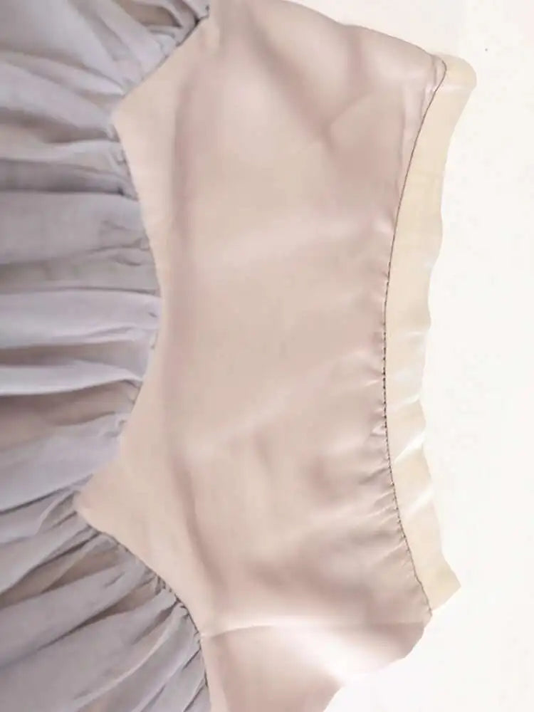 Tulle Slim-Fit Midi Skirt