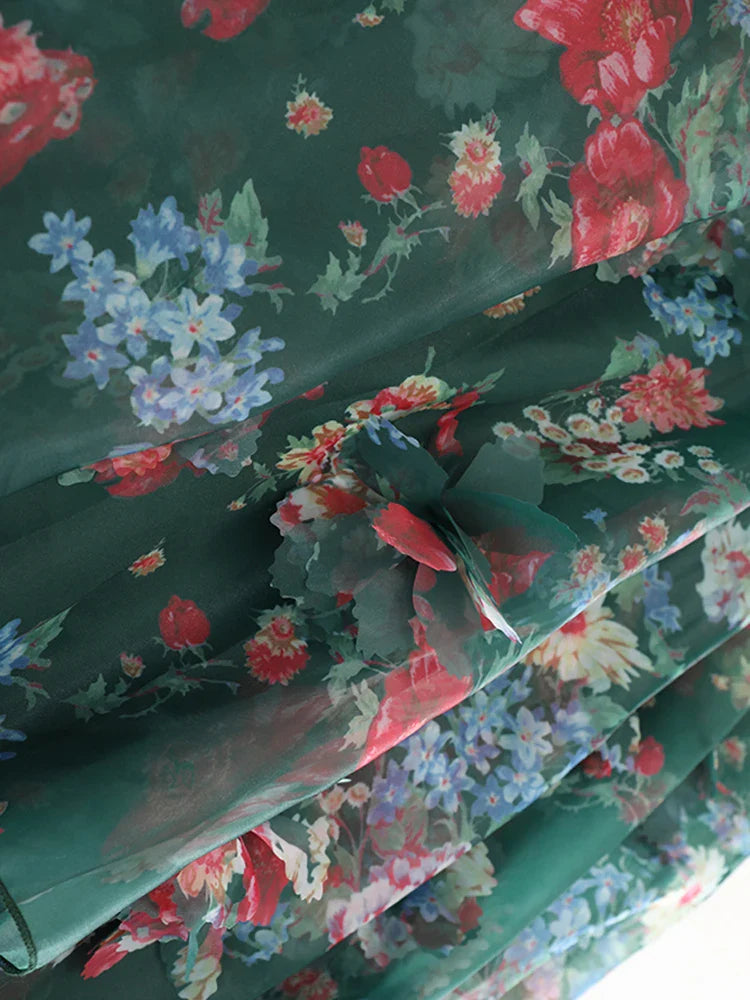 Floral Appliqué Pull-On Skirt