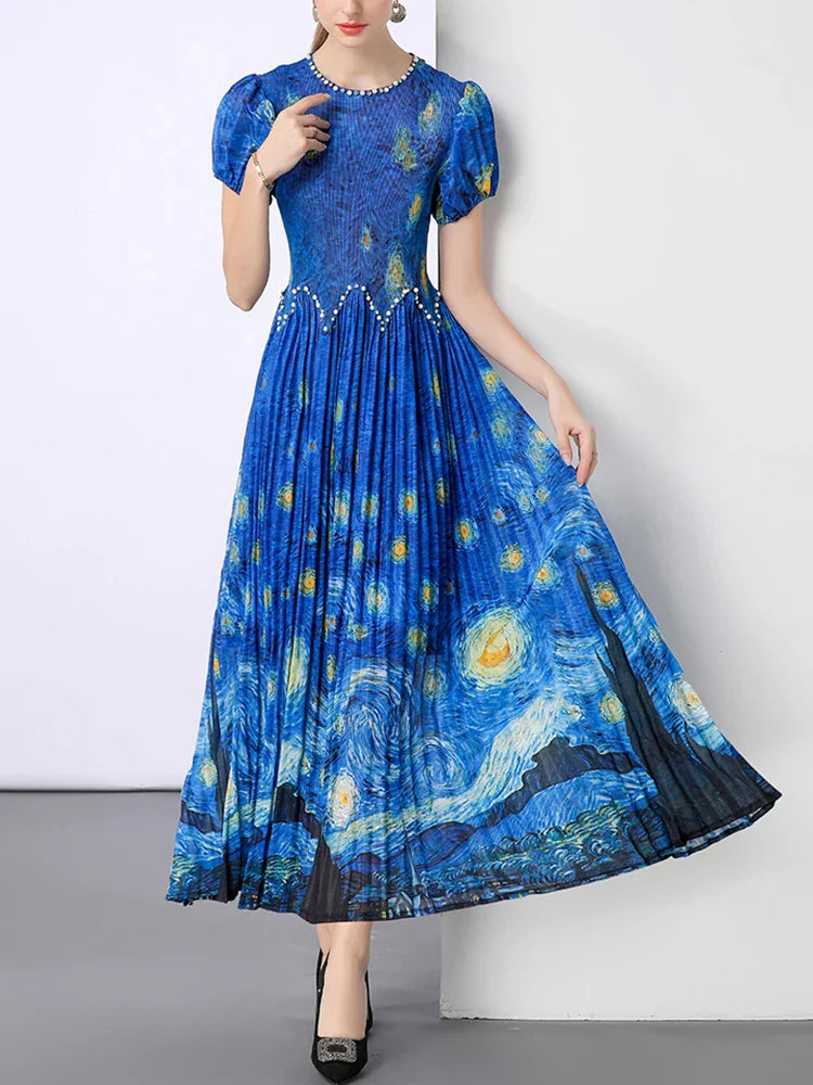 Truly Plissé Starry Night Dress