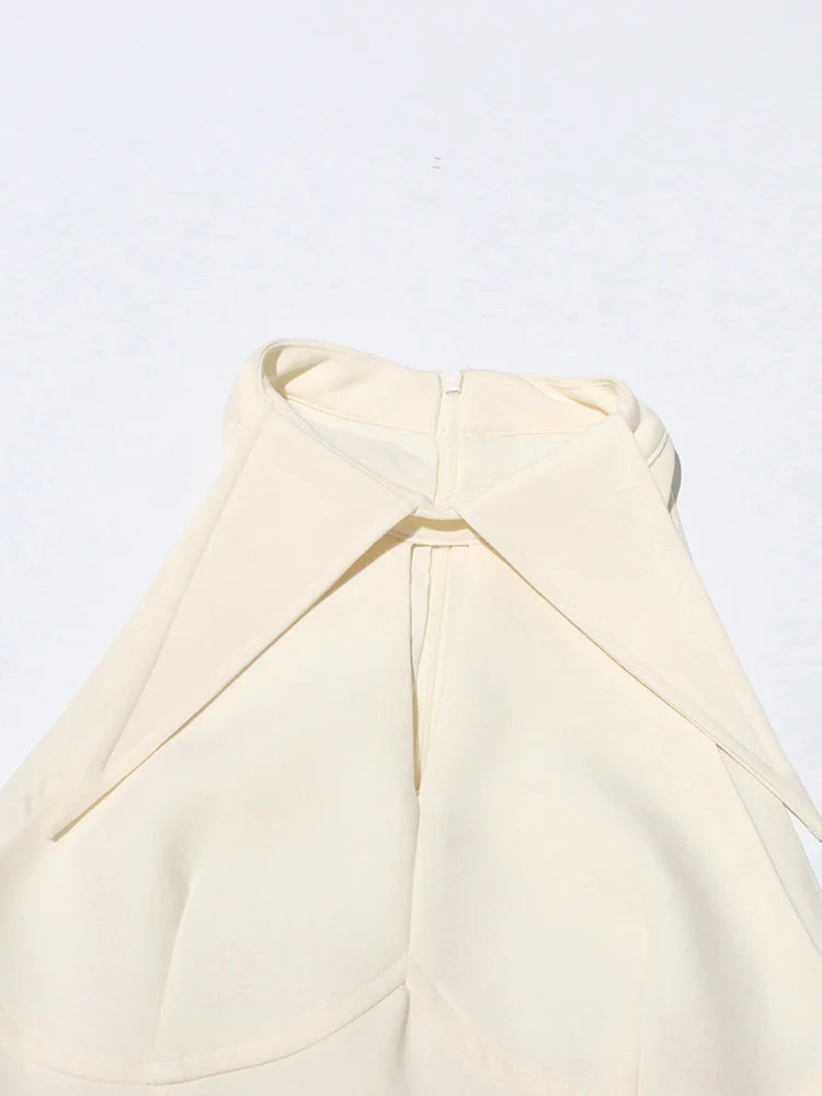 Somerset Halter Tea Length A-Line Dress