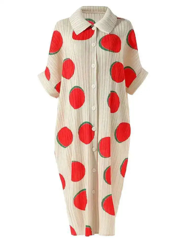 Luxury Plissé Blouse Dress