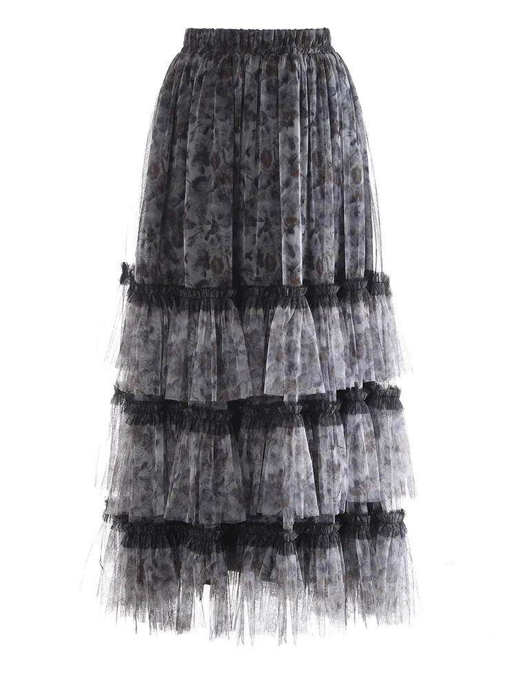 New Couture Tulle Midi Skirt