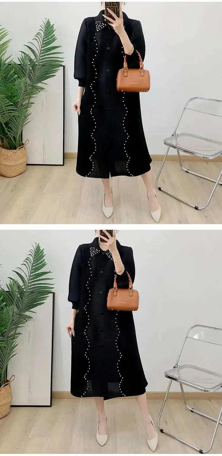 Luxury Plissé Oversized Dress