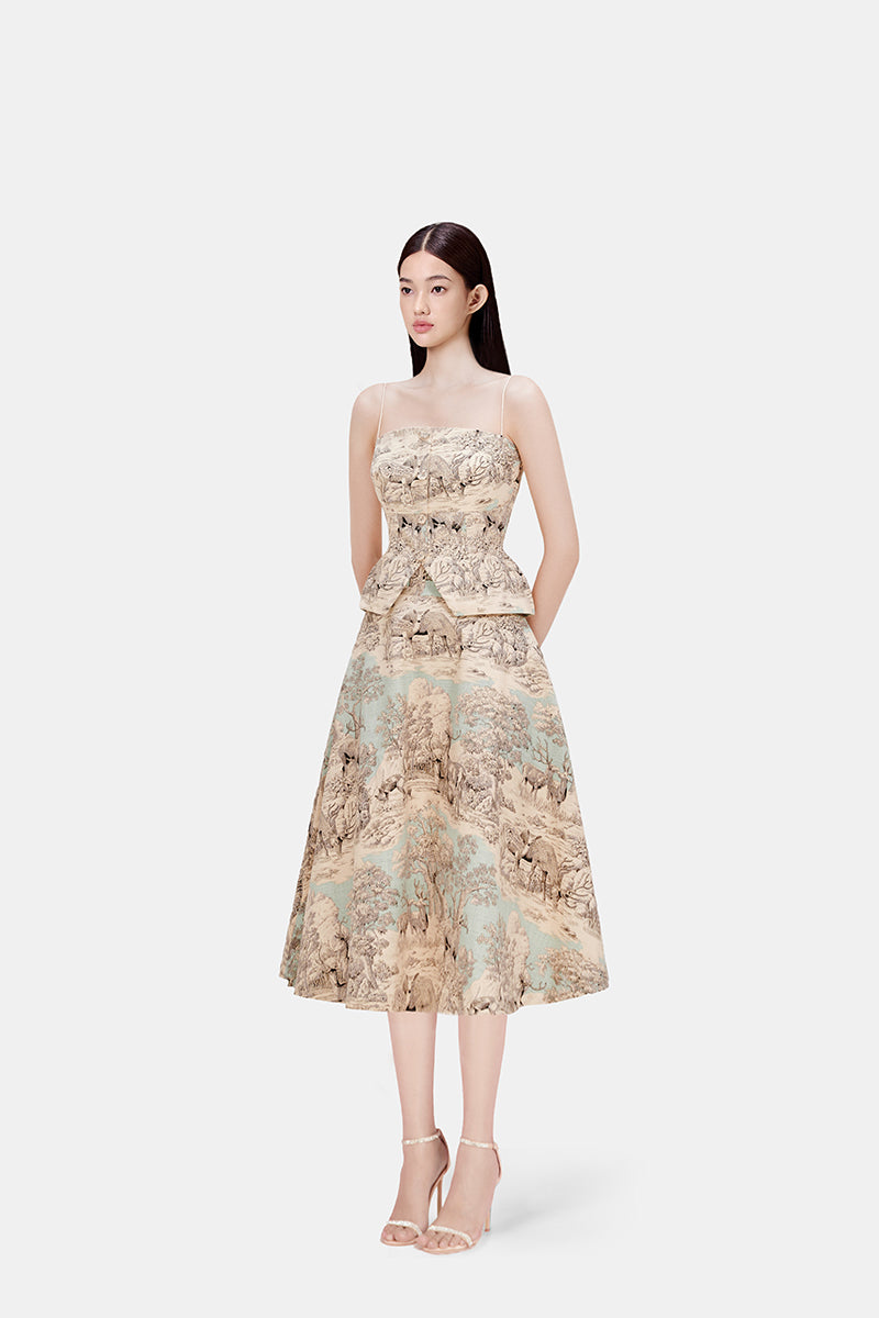 SAFARI TOP AND SKIRT SET