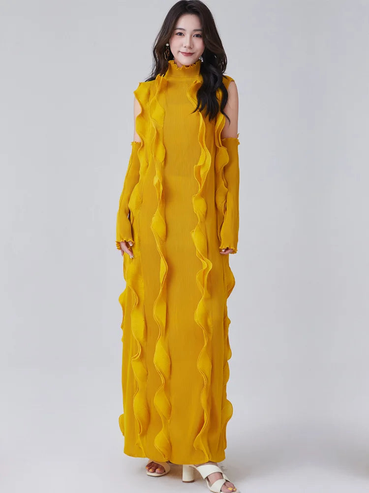 Truly Plissé Ruffle Sleeveless Dress