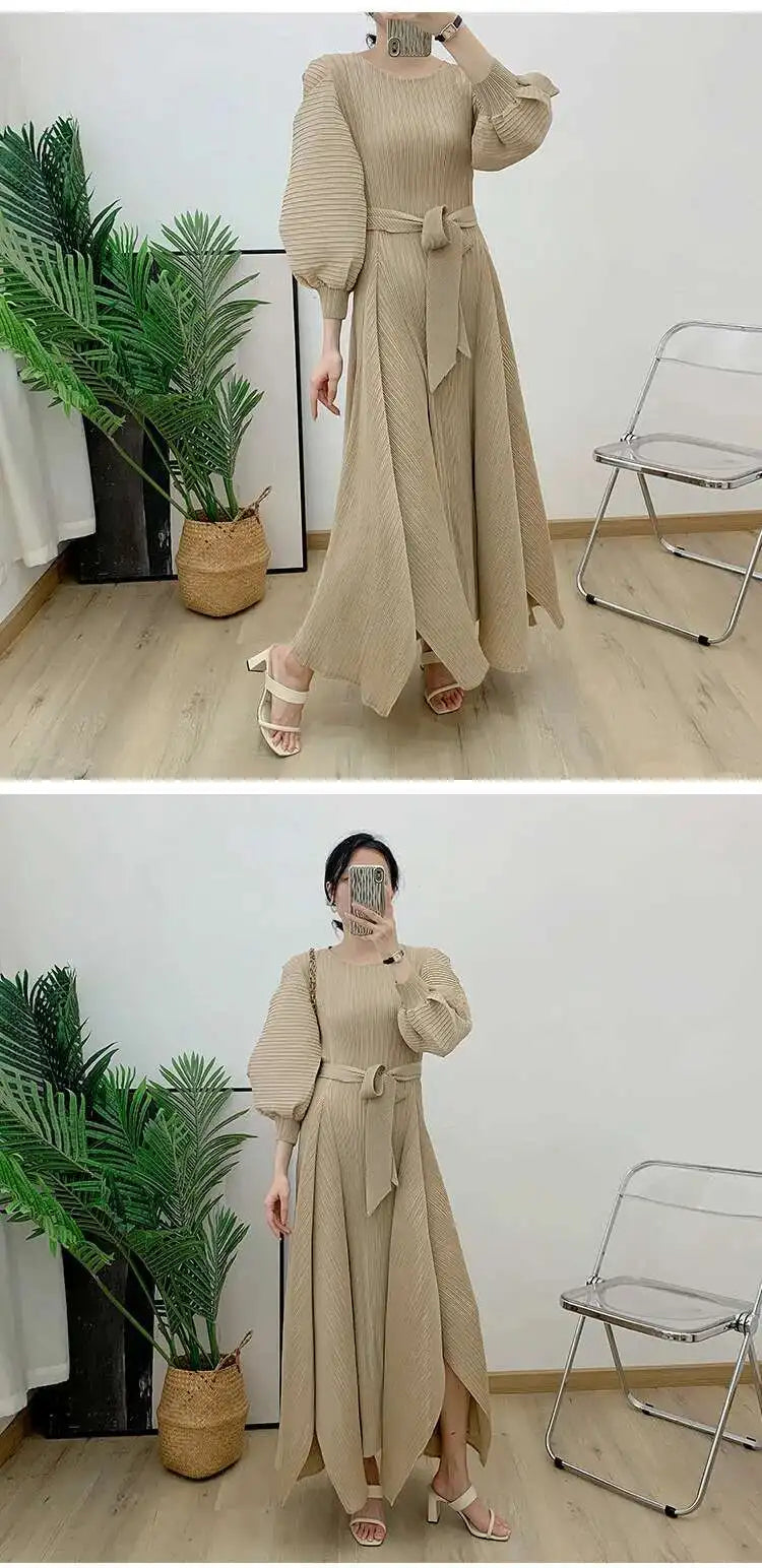 Truly Pleated Loose Long Dress