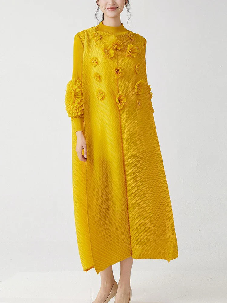 Floral Pleated Midi Dress