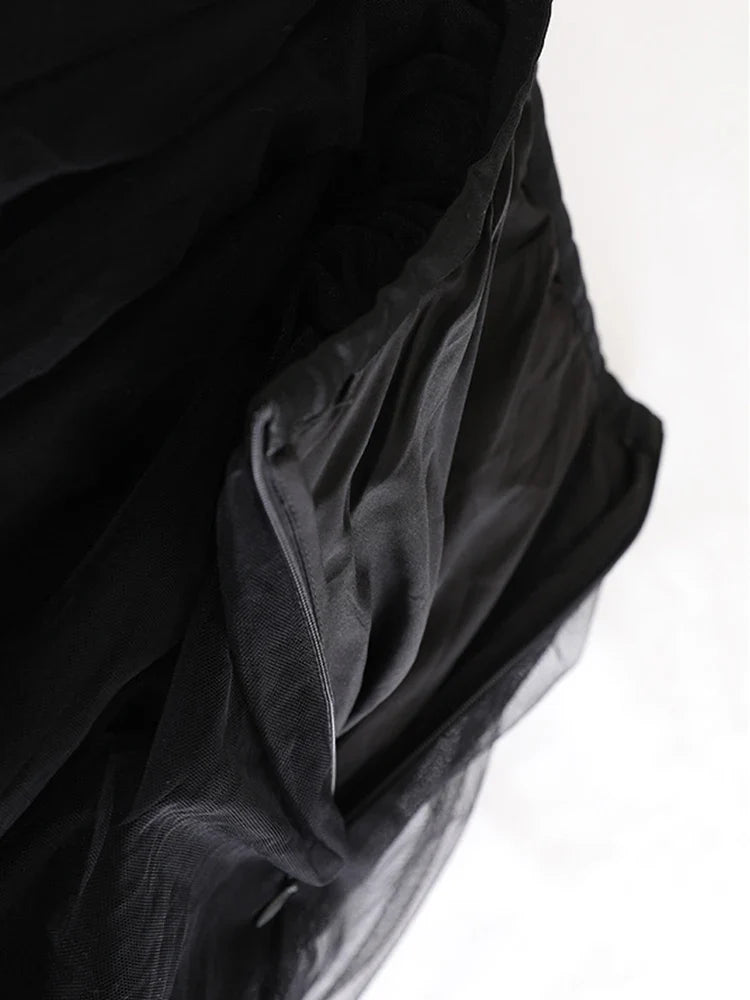 Luxury Lace Embroidered Tulle Skirt