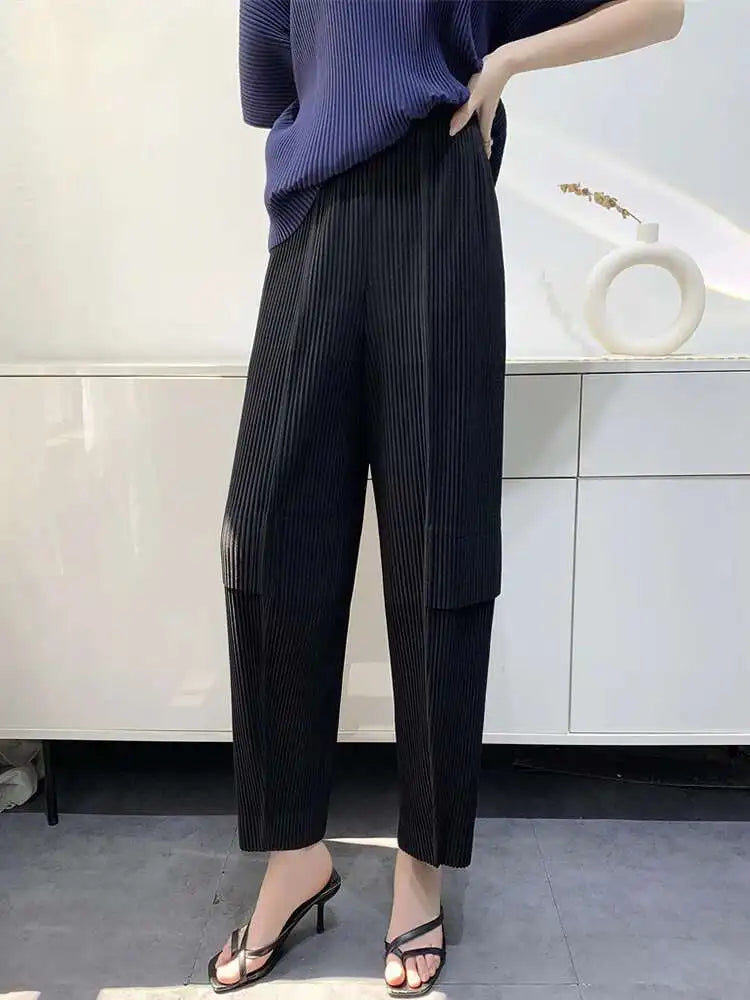 Casual Japanese Plissé Trousers