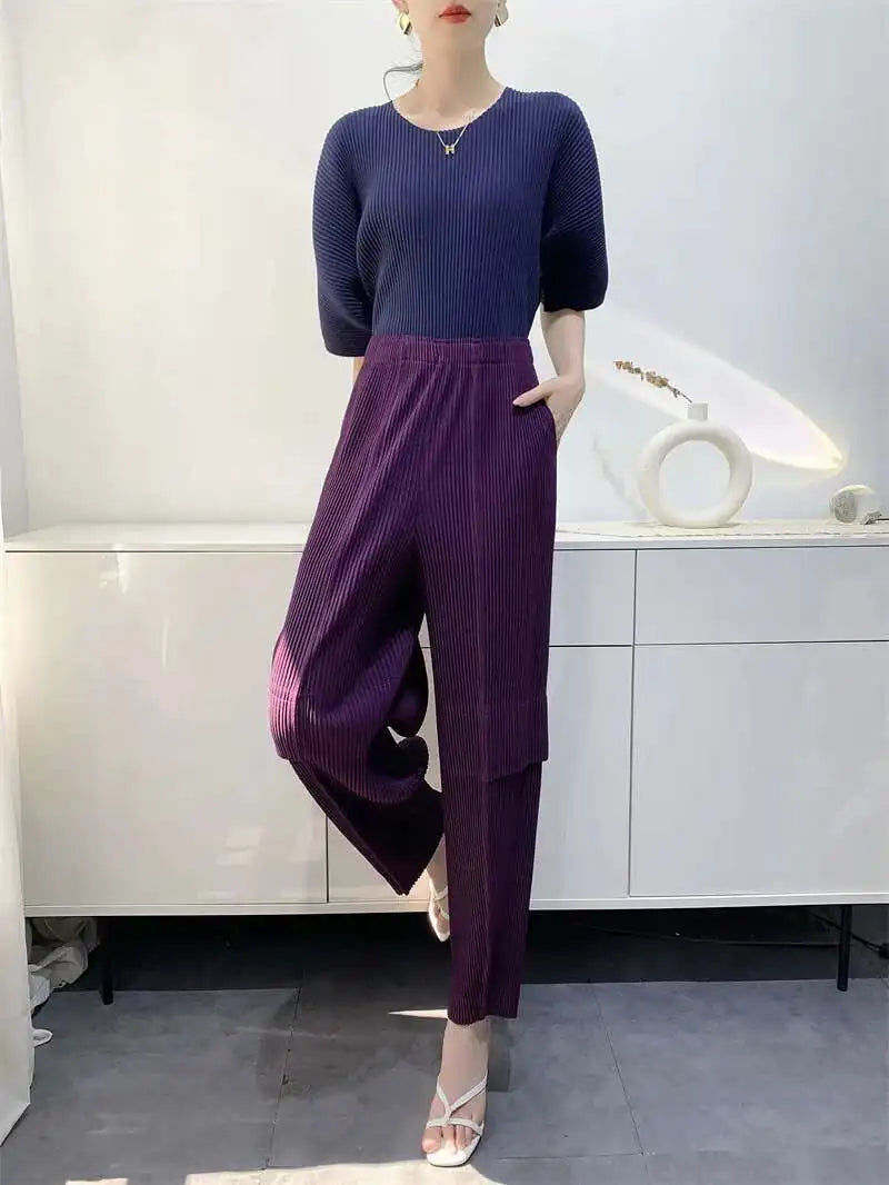 Casual Japanese Plissé Trousers