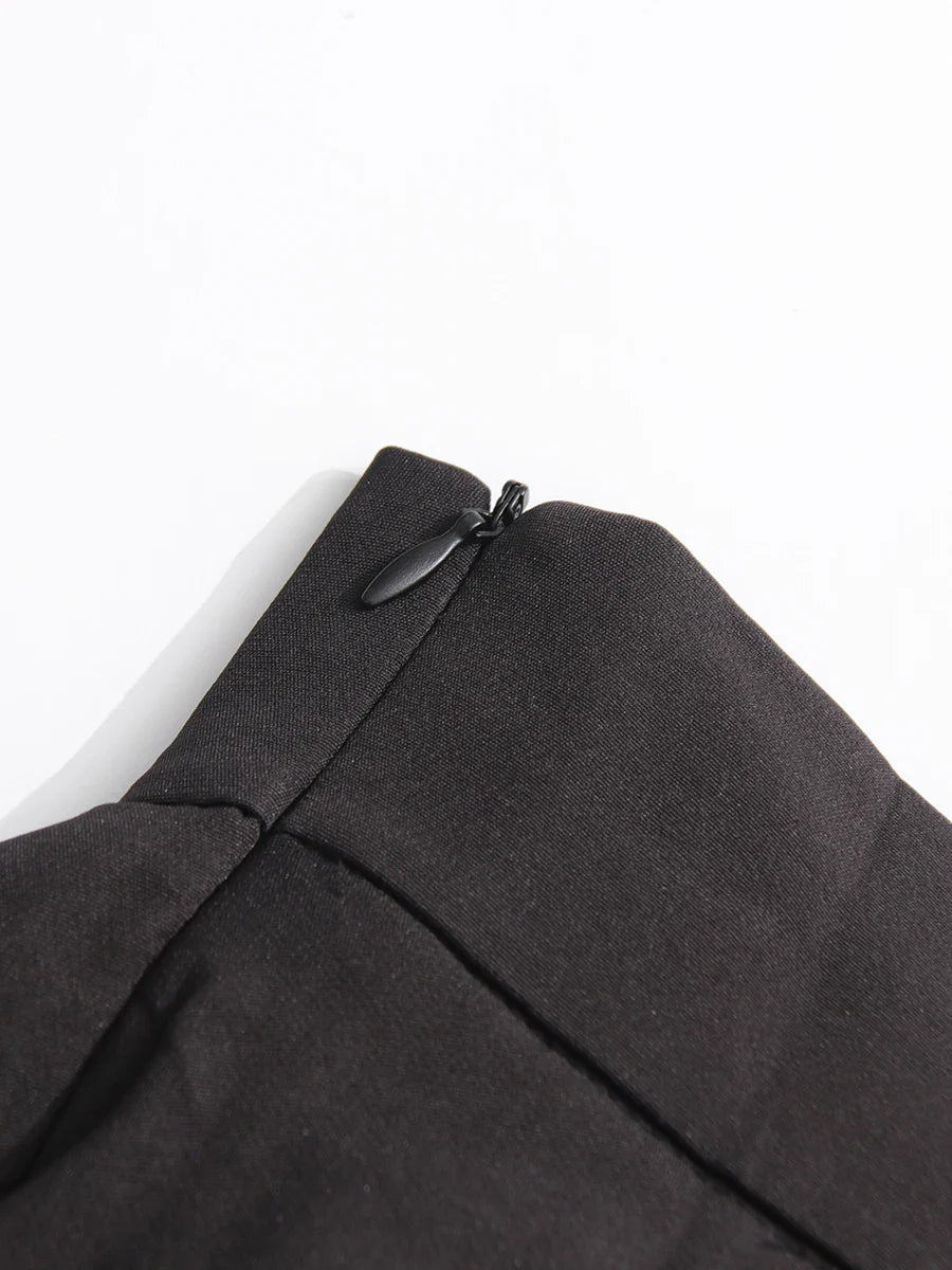 Floral Pleated Basque Waist Skirt