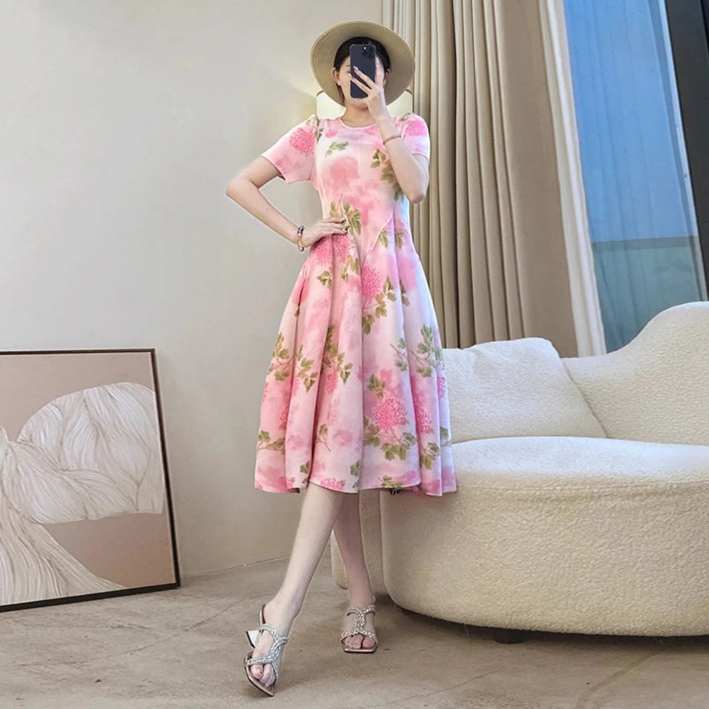 Truly Plissé Floral Summer Dress