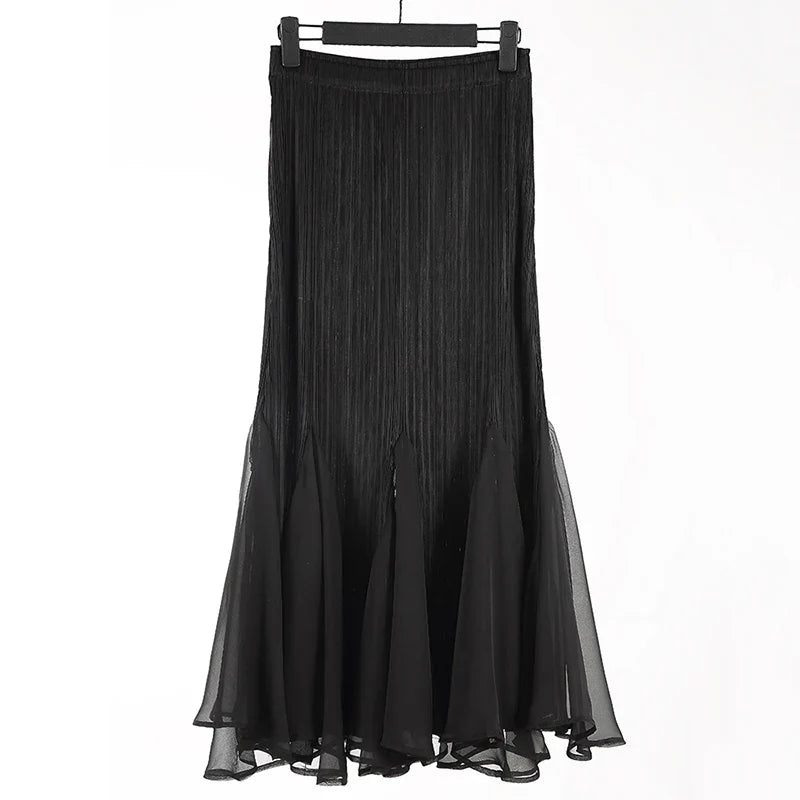 Truly Pleated Mermaid Midi Skirt