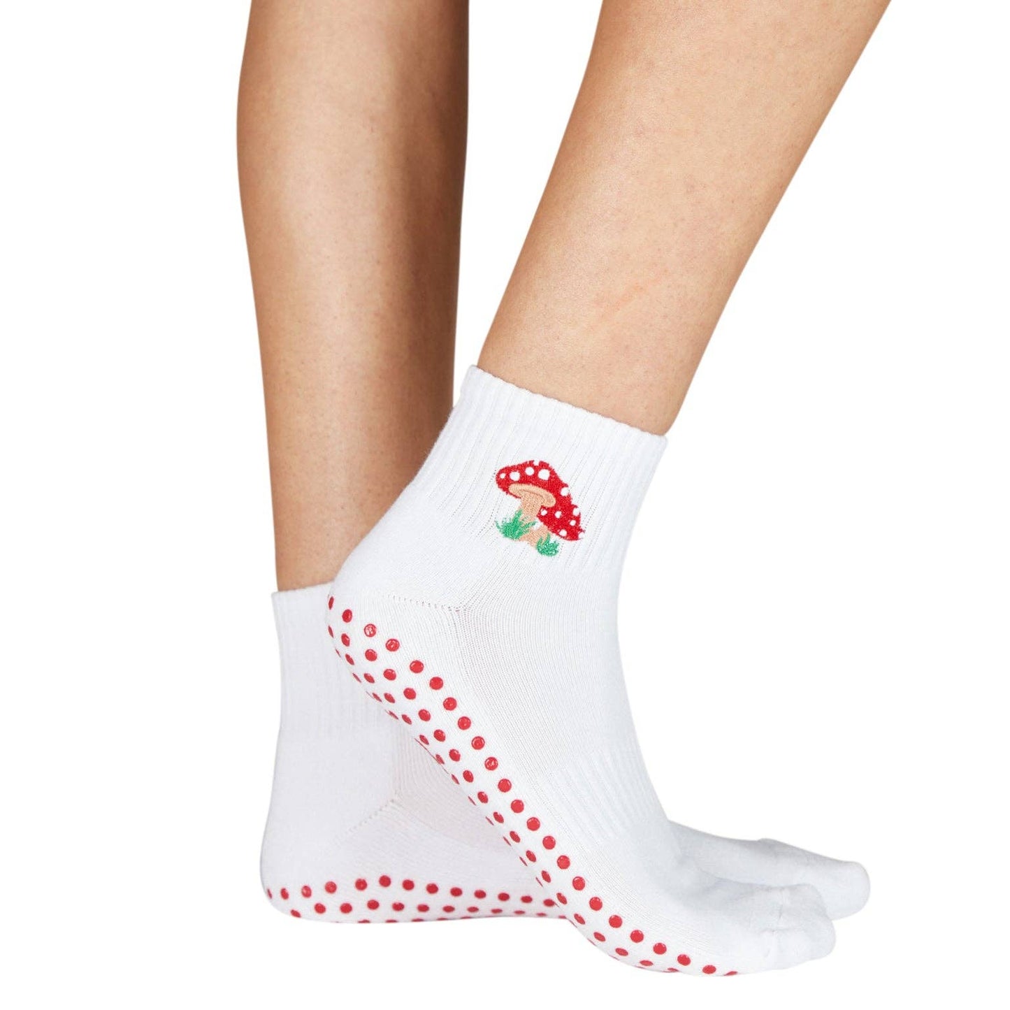 Shrooms - Unisex Grip Socks - White