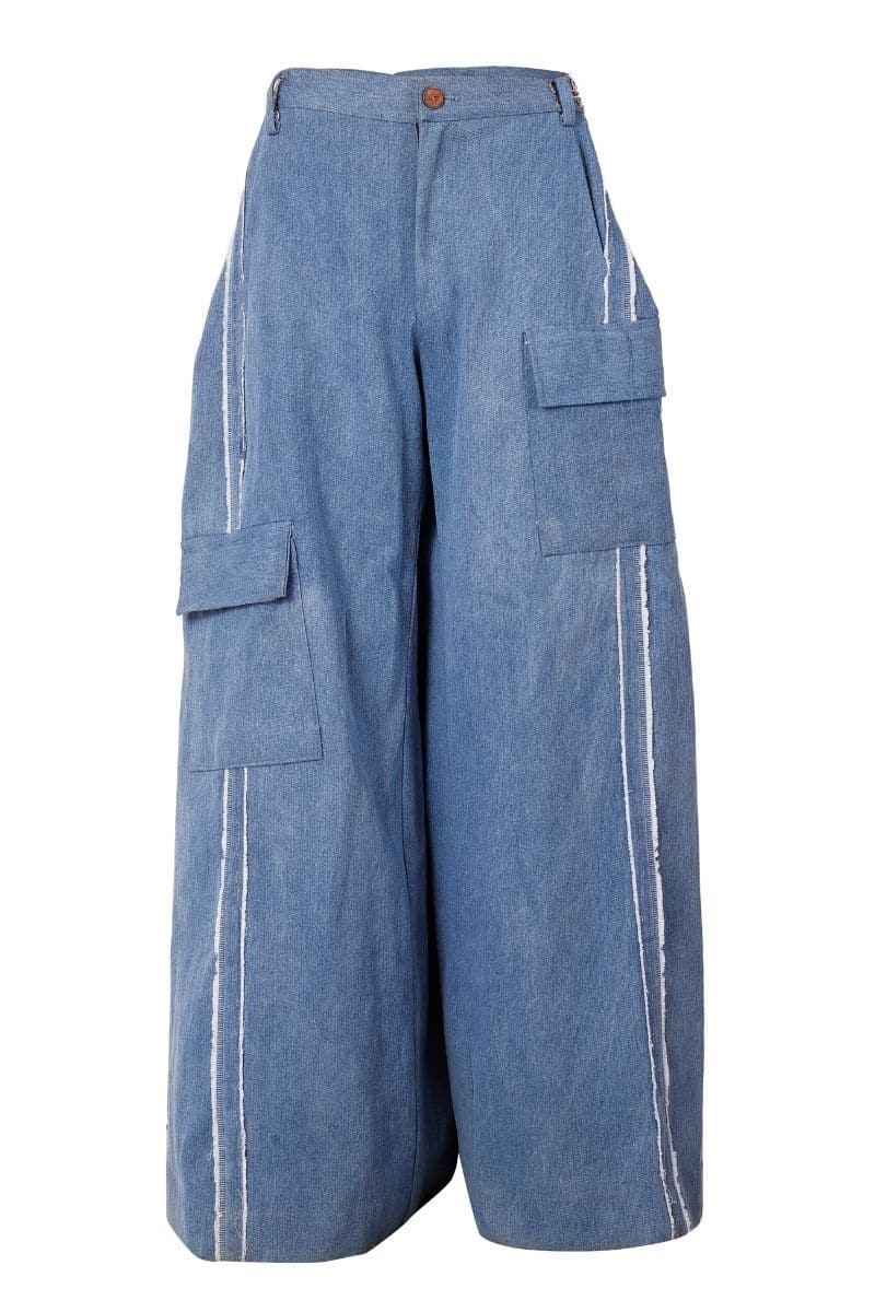 LOLA OVERSIZED DENIM BLAZER AND PANTS SET