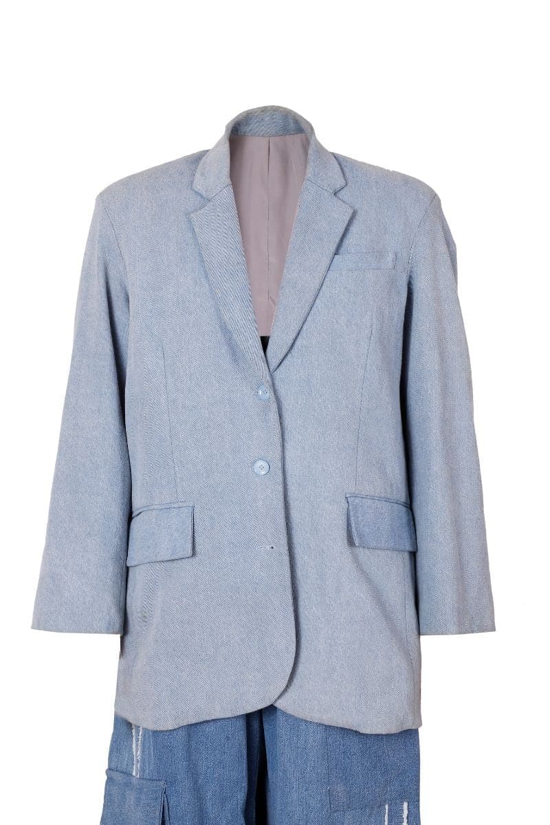 LOLA OVERSIZED DENIM BLAZER AND PANTS SET