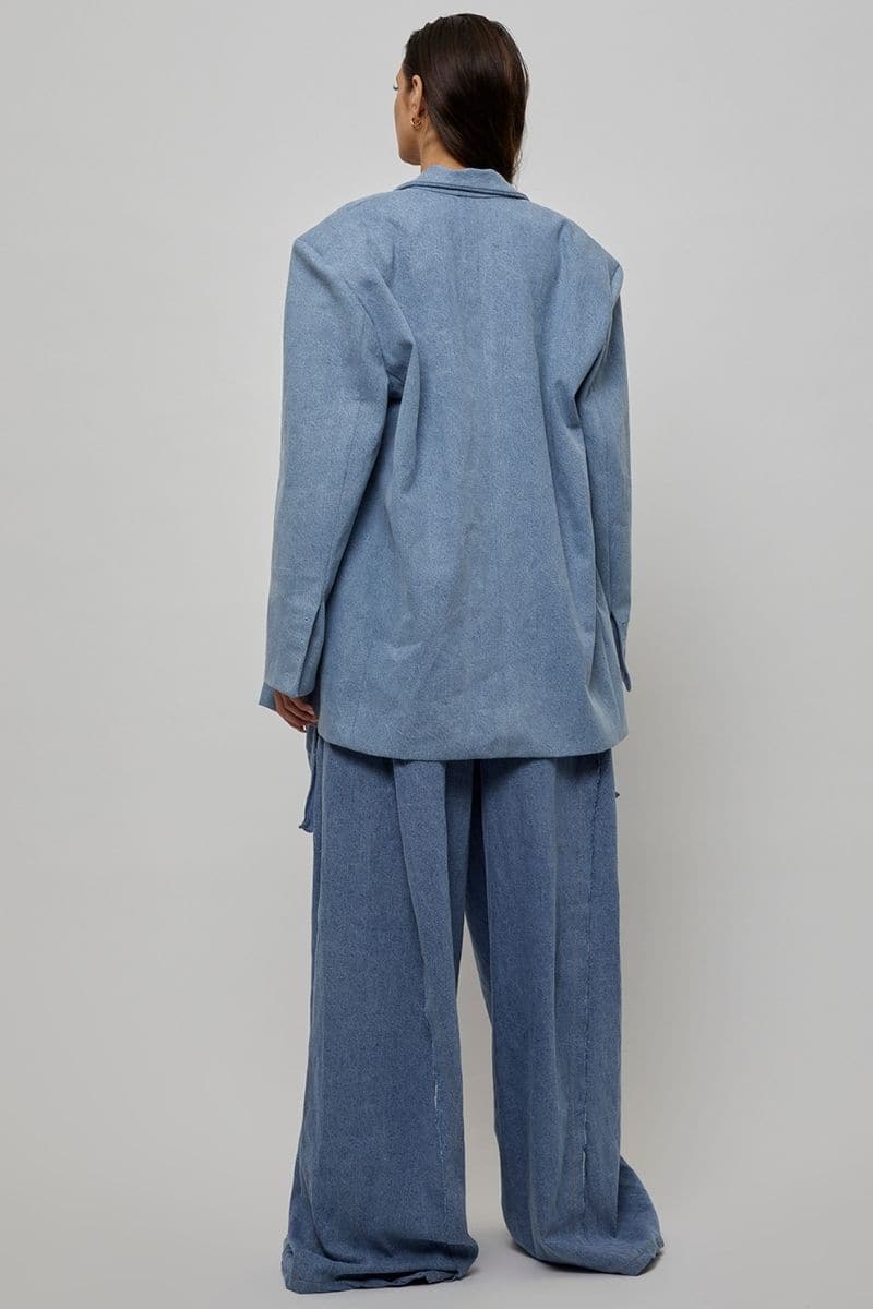 LOLA OVERSIZED DENIM BLAZER AND PANTS SET