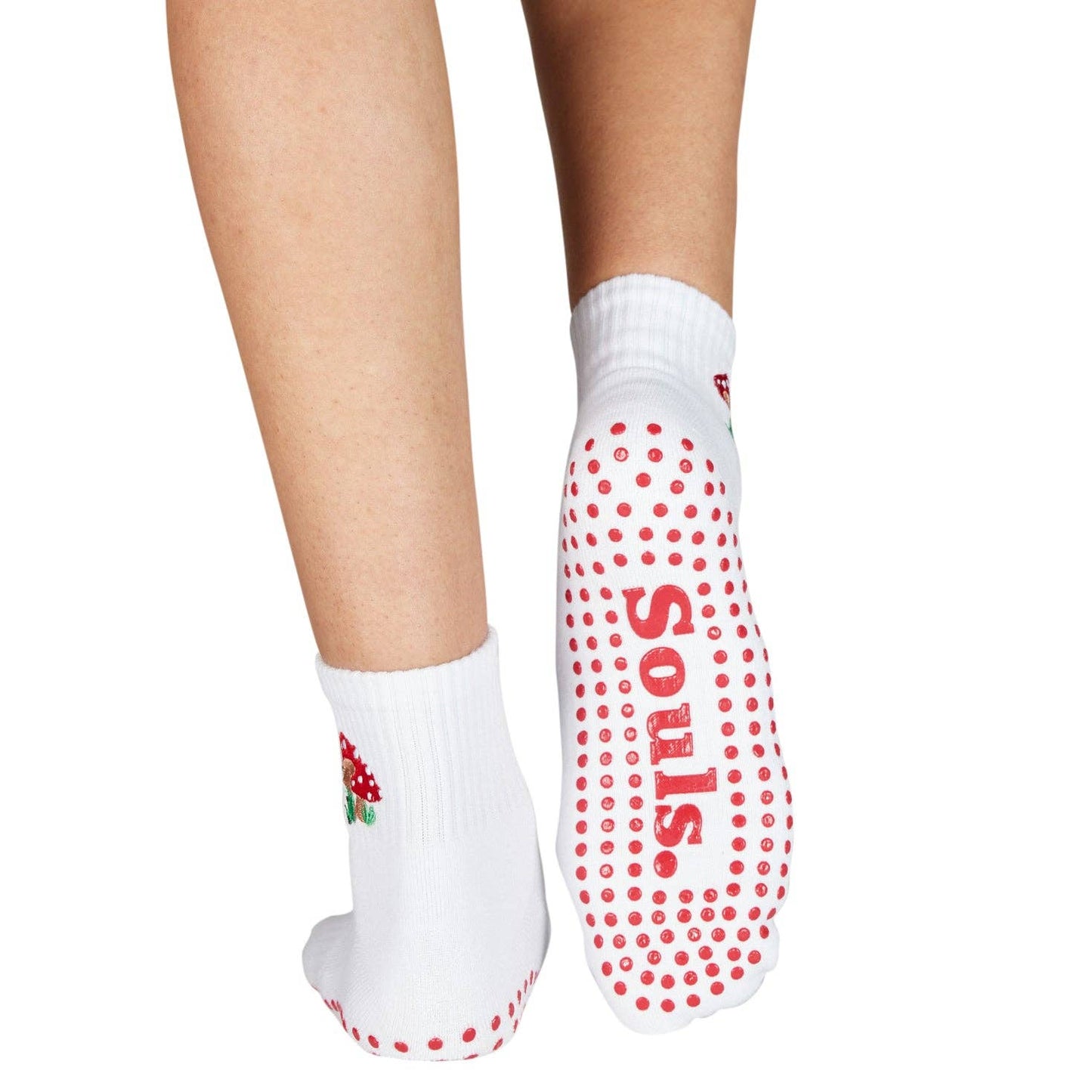 Shrooms - Unisex Grip Socks - White