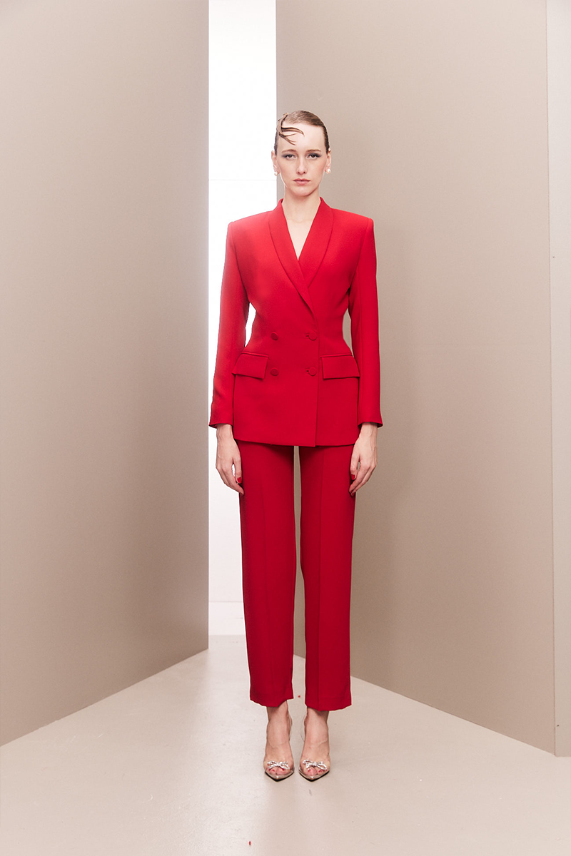 RED HOURGLASS SUIT SET