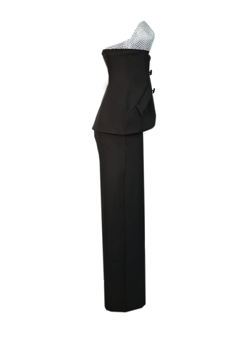 CRYSTAL EMBELLISHED THREE-PIECE ENSEMBLE