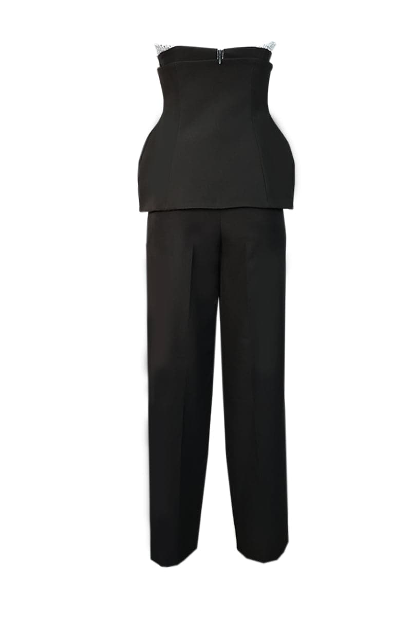 CRYSTAL EMBELLISHED THREE-PIECE ENSEMBLE