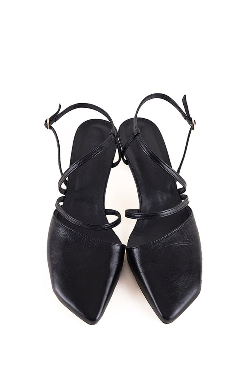 NANCY BLACK STRAPPY HEELS