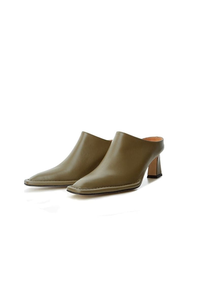 NANTES OLIVE GREEN MULES
