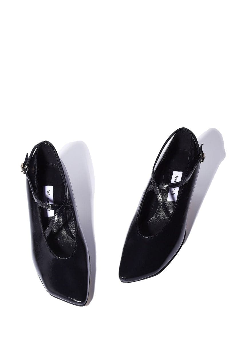 PISA BLACK X-STRAP HEELS