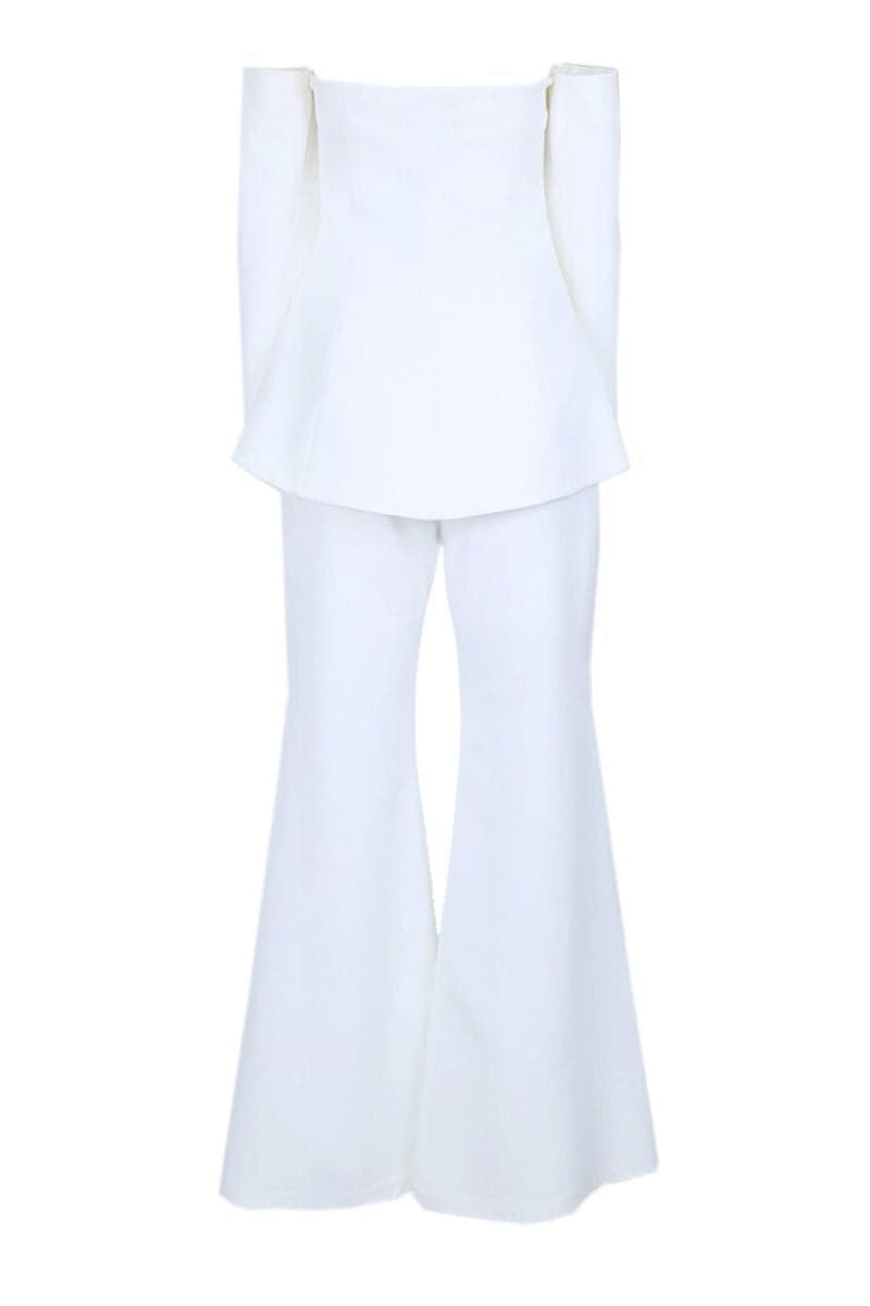 STRAPLESS BRIDAL ENSEMBLE TOP AND PANTS SET