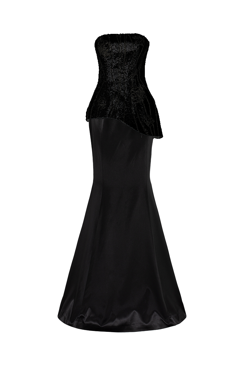 SHIMMER TAFFETA TOP AND SKIRT SET