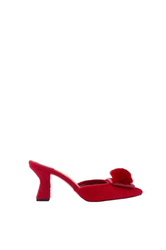 ROBERTA RED POINTED MULES