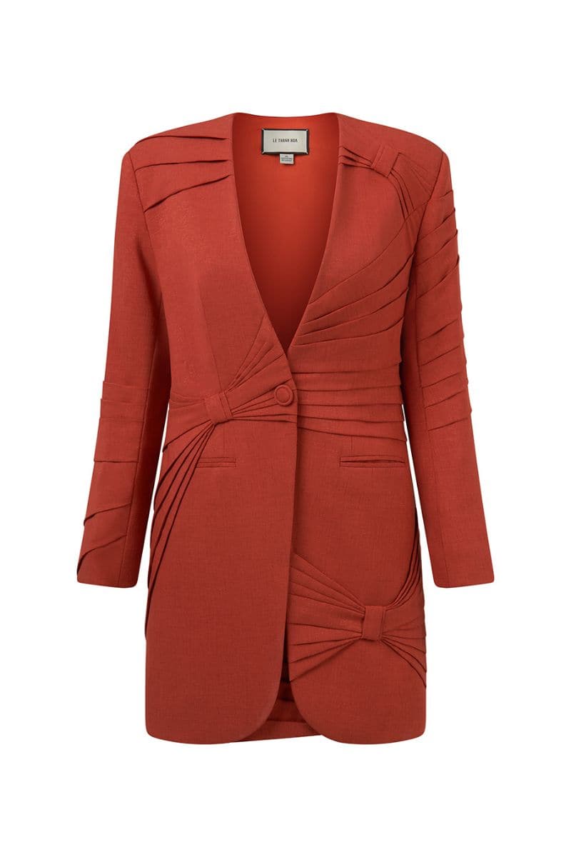 SARAH DARK ORANGE SUIT SET