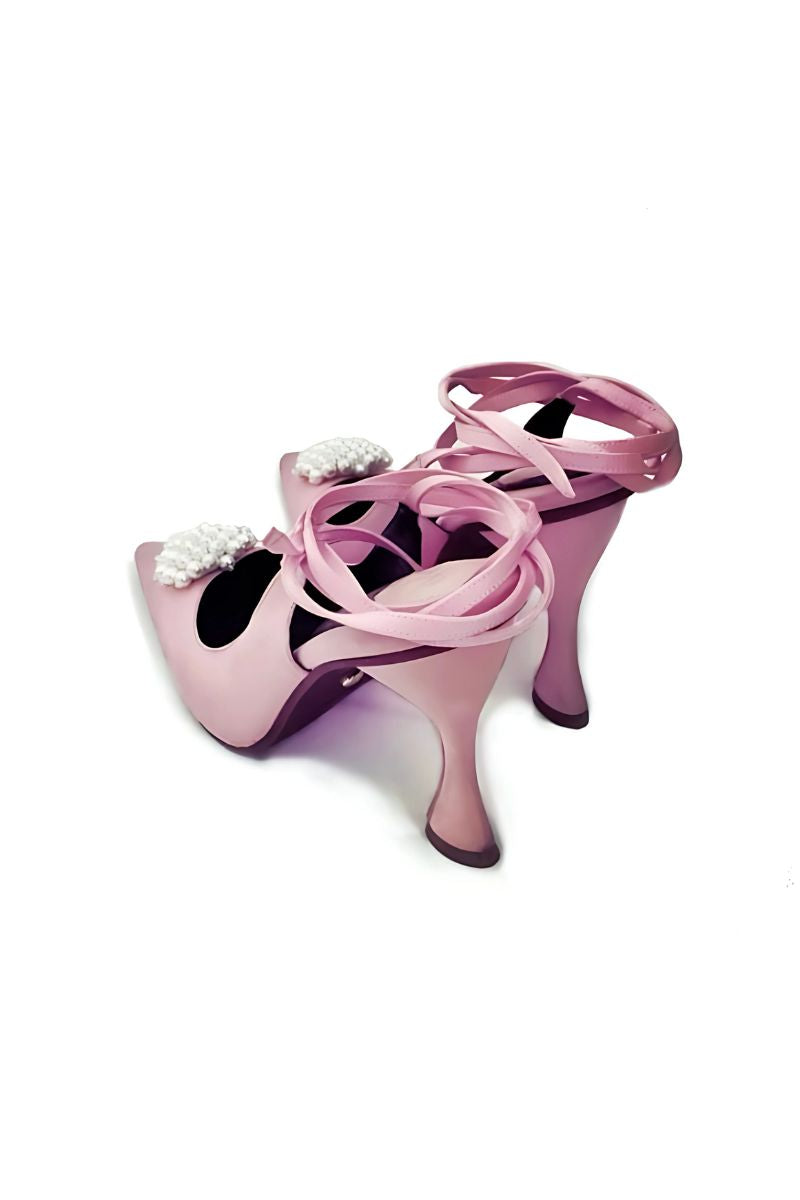 NINA PEARL EMBROIDERED HEELS