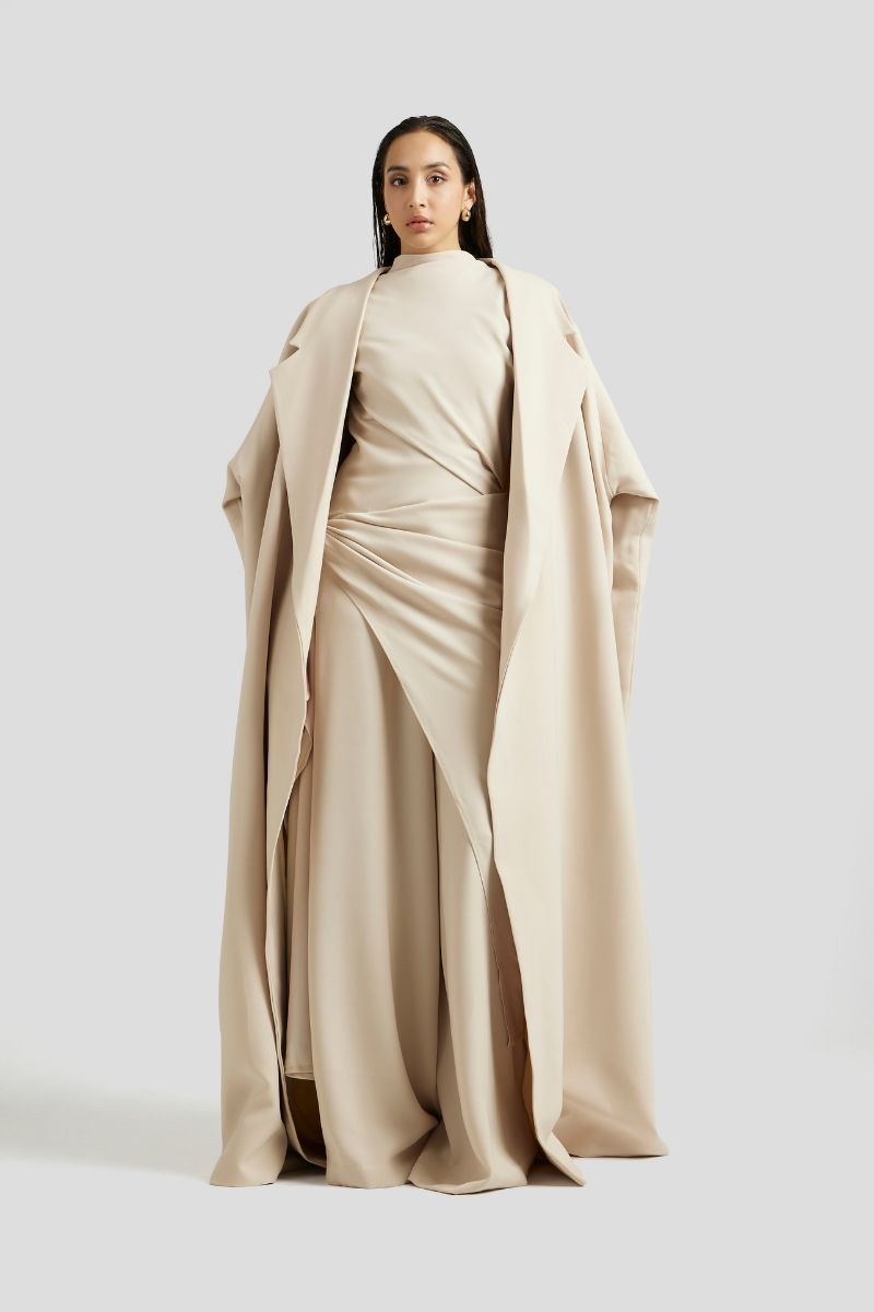 ANTONIA THREE-PIECE OUTFIT SET IN BEIGE