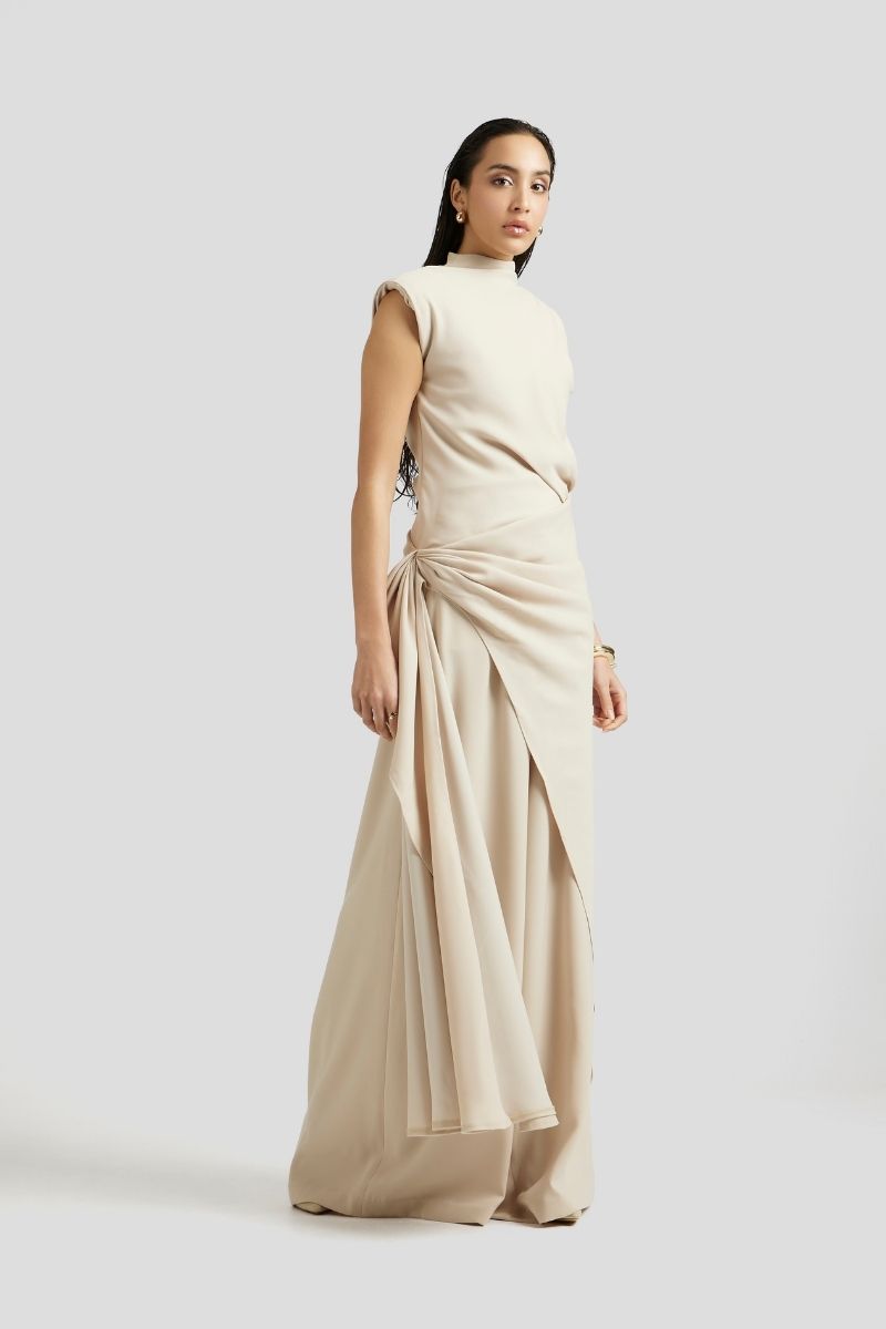 ANTONIA THREE-PIECE OUTFIT SET IN BEIGE
