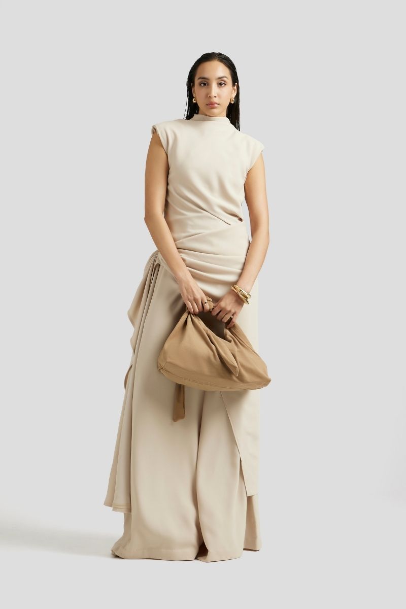 ANTONIA THREE-PIECE OUTFIT SET IN BEIGE
