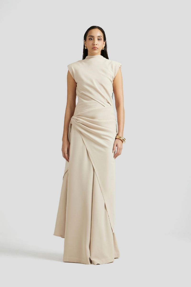 ANTONIA THREE-PIECE OUTFIT SET IN BEIGE